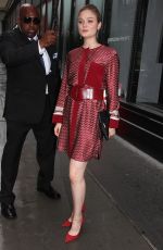 BELLA HEATHCOTE Arrives at AOL Build in New York 10/09/2017