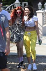 BELLA THORNE and KYRA SANTORO Out Hiking in Los Angeles 10/01/2017