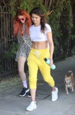 BELLA THORNE and KYRA SANTORO Out Hiking in Los Angeles 10/01/2017