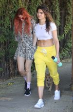 BELLA THORNE and KYRA SANTORO Out Hiking in Los Angeles 10/01/2017
