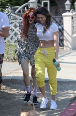 BELLA THORNE and KYRA SANTORO Out Hiking in Los Angeles 10/01/2017