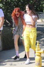 BELLA THORNE and KYRA SANTORO Out Hiking in Los Angeles 10/01/2017
