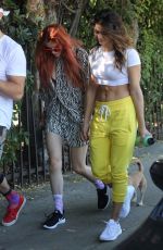 BELLA THORNE and KYRA SANTORO Out Hiking in Los Angeles 10/01/2017