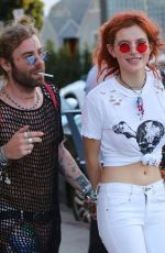 BELLA THORNE Leaves Body Electric Tattoo Shop in West Hollywood 10/10/2017