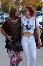 BELLA THORNE Leaves Body Electric Tattoo Shop in West Hollywood 10/10/2017