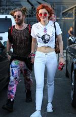 BELLA THORNE Leaves Body Electric Tattoo Shop in West Hollywood 10/10/2017