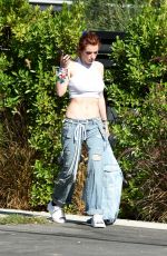 BELLA THORNE Out and About in Los Angeles 10/18/2017