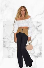 BEYONCE KNOWLES on the Set of a Photoshoot for Her Website 10/12/2017