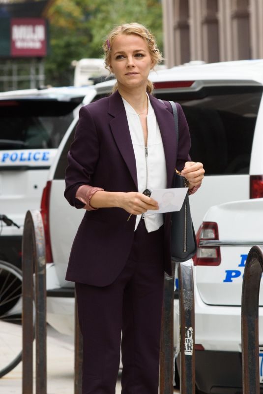 BOJANA NOVAKOVIC on the Set of Instinct in New York 10/13/2017