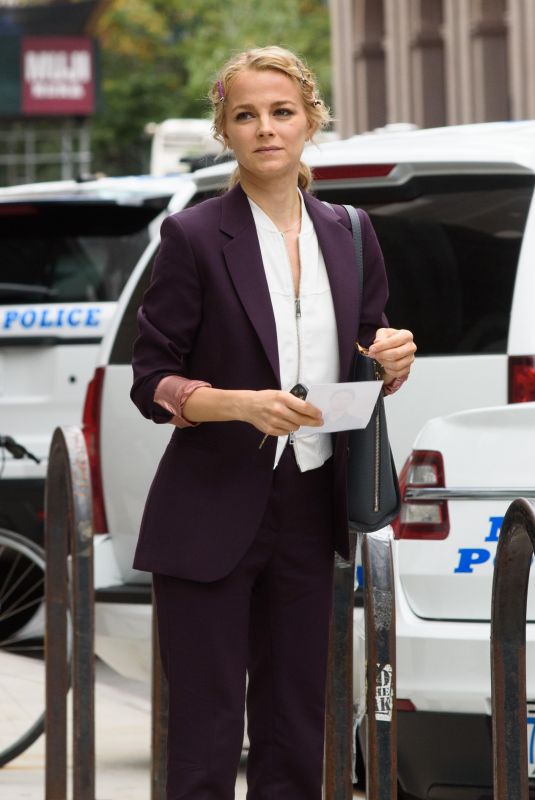 BOJANA NOVAKOVIC on the Set of Instinct in New York 10/13/2017