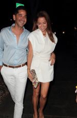 BROOKE BURKE and David Charvet at Madeo Restaurant in West Hollywood 10/07/2017