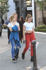 CAMBRIE and FAITH ANNE SCHRODER Out Shopping at The Grove in Hollywood 10/13/2017