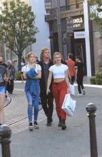 CAMBRIE and FAITH ANNE SCHRODER Out Shopping at The Grove in Hollywood 10/13/2017