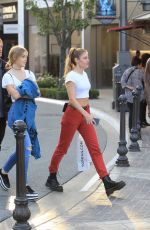 CAMBRIE and FAITH ANNE SCHRODER Out Shopping at The Grove in Hollywood 10/13/2017