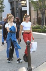 CAMBRIE and FAITH ANNE SCHRODER Out Shopping at The Grove in Hollywood 10/13/2017