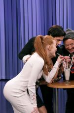 CAMILA MENDES, LILI REINHART and MADELAINE PETSCH at Tonight Show Starring Jimmy Fallon in New York 10/03/2017