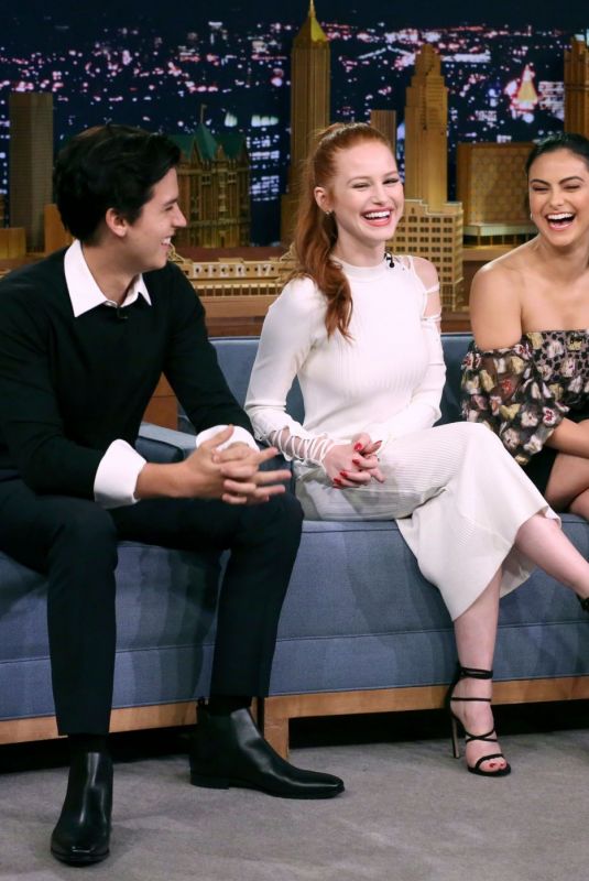 CAMILA MENDES, LILI REINHART and MADELAINE PETSCH at Tonight Show Starring Jimmy Fallon in New York 10/03/2017