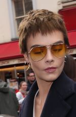 CARA DELEVINGNE Arrives at Global Radio in London 10/04/2017