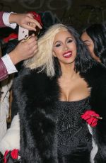 CARDI B Arrives at a Halloween Party in New York 10/30/2017