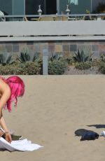 CARLA and MELISSA HOWE in Bikinis at a Beach in Santa Monica 10/08/2017