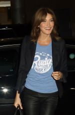 CARLA BRUNI Arrives at Watch What Happens Live with Andy Cohen in New York 10/10/2017