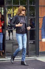 CARLA BRUNI Leaves Her Hotel in New York 10/11/2017