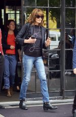 CARLA BRUNI Leaves Her Hotel in New York 10/11/2017
