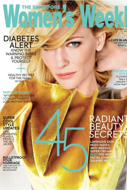 CATE BLANCHETT in Women’s Weekly Magazine, Singapore November 2017 Issue