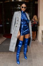 CHANEL IMAN Leaves Her Hotel in Paris 10/02/2017