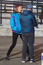 CHARLIZE THERON and Seth Rogen on the Set of  Flarsky in Montreal 10/27/2017