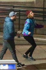 CHARLIZE THERON and Seth Rogen on the Set of  Flarsky in Montreal 10/27/2017
