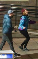 CHARLIZE THERON and Seth Rogen on the Set of  Flarsky in Montreal 10/27/2017