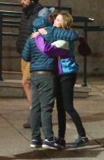 CHARLIZE THERON and Seth Rogen on the Set of  Flarsky in Montreal 10/27/2017