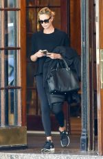 CHARLIZE THERON Leaves Her Hotel in Montreal 10/23/2017