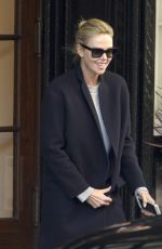 CHARLIZE THERON Leaves Her Hotel in Montreal 10/26/2017