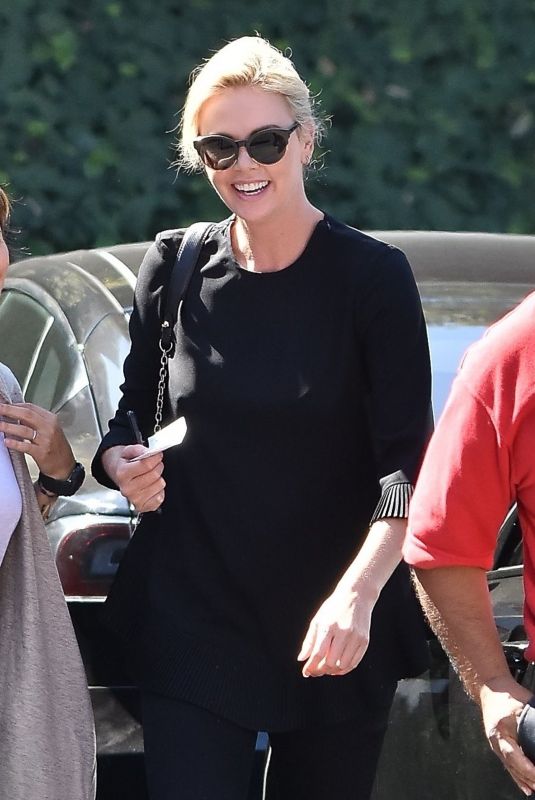 CHARLIZE THERON Out for Lunch in Studio City 10/04/2017