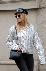 CHIARA FERRAGNI Out Shopping in Milan 10/21/2017