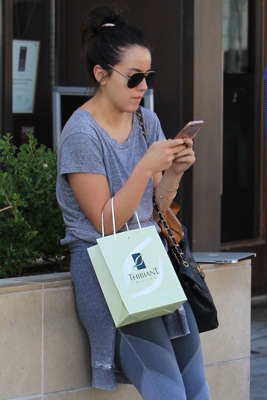 CHLOE BENNET Leaves Thibiant Beverly Hills Medical Spa 10/20/2017