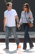 CINDY CRAWFORD and Rande Gerber at Minotti Furniture in West Hollywood 10/12/2017