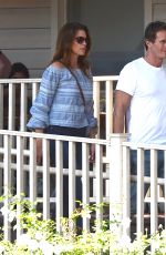 CINDY CRAWFORD and Rande Gerber at Minotti Furniture in West Hollywood 10/12/2017