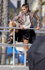 CINDY CRAWFORD on the Set of a Photoshoot in Santa Monica 10/26/2017