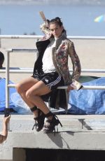 CINDY CRAWFORD on the Set of a Photoshoot in Santa Monica 10/26/2017