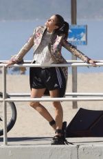 CINDY CRAWFORD on the Set of a Photoshoot in Santa Monica 10/26/2017