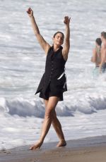 CINDY CRAWFORD on the Set of a Photoshoot in Santa Monica 10/26/2017