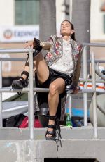CINDY CRAWFORD on the Set of a Photoshoot in Santa Monica 10/26/2017