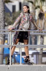 CINDY CRAWFORD on the Set of a Photoshoot in Santa Monica 10/26/2017