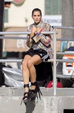 CINDY CRAWFORD on the Set of a Photoshoot in Santa Monica 10/26/2017