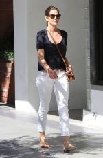 CINDY CRAWFORD Out and About in Santa Monica 10/16/2017