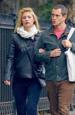 CLAIRE DANES and Hugh Cancy Out for Lunch in New York 10/25/2017