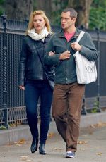 CLAIRE DANES and Hugh Cancy Out for Lunch in New York 10/25/2017